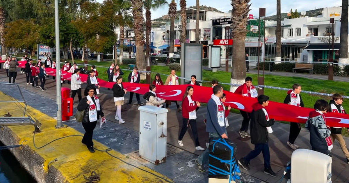 Bodrum’da Sarıkamış şehitleri için anma yürüyüşü yapıldı